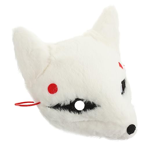 Garneck Cosplay Fox Maske Weiß Plüsch Handgemalt Niedlich Halloween Tiermaske Party Masquerade Kostüm Requisite für Erwachsene Garneck Cosplay Fox Maske Weiß Plüsch Handgemalt Niedlich Halloween Tiermaske Party Masquerade Kostüm Requisite für Erwachsene von Garneck