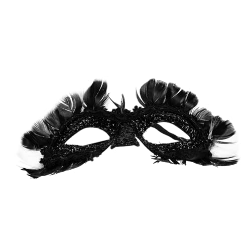 Garneck Cosplay Maske Damen Masquerade Party Kostüm Halloween Fasching Dekorative Federfedern Maskerade Zubehör Garneck Cosplay Maske Damen Masquerade Party Kostüm Halloween Fasching Dekorative Federfedern Maskerade Zubehör von Garneck