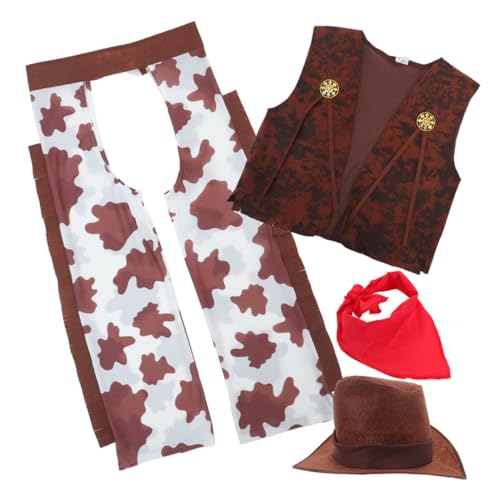 Garneck Cowboy Kostüm Set für Jungen Western Party Set mit Hut Bandana und Weste Einzigartiges Design für Halloween Geburtstagsfeiern und Karneval Einfach zu Pflegen für Drinnen und Garneck Cowboy Kostüm Set für Jungen Western Party Set mit Hut Bandana und Weste Einzigartiges Design für Halloween Geburtstagsfeiern und Karneval Einfach zu Pflegen für Drinnen und von Garneck