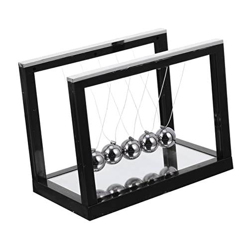 Garneck Cradle Balance Bälle mit Spiegel Physik Pendelspielzeug für Schreibtischdekoration Kreative Büroeinrichtung und Lernhilfe für Erwachsene von Garneck