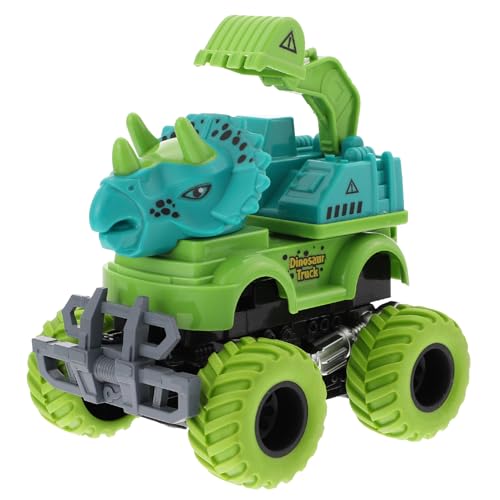 Garneck Dinosaurier Ingenieurfahrzeug aus Robustem Stoßfest und Sicher Auto für Jungen und Mädchen Drückbarer Rückzieher und Spielspaß von Garneck