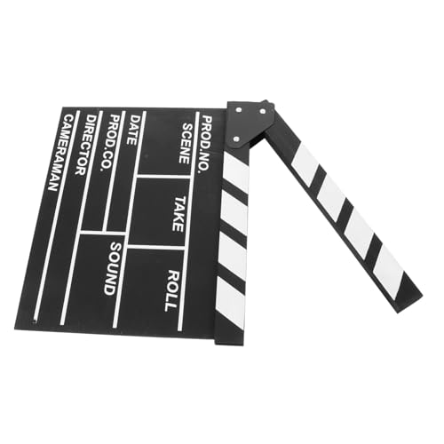 Garneck Direktor Board Filmschindel Vorstand Filmrollen größere Szenenklappe Filmklapper Holzklappe Holzfilmklappe Filmrequisiten Filmschild Filmentwicklungskit Filmbanner hölzern Black von Garneck