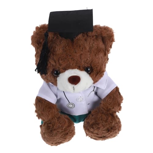 Garneck Doktor Abschlussbär Plüschbär Süßer Bär Kuscheltier Kuscheltiere Nymphensittich Ausgestopfte Tasche Cartoon Anhänger Puppe Ausgestopfter Anhänger Abschlusstier Plüsch von Garneck