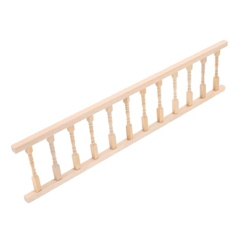 Garneck Doll House Holzhandperiode Mini Möbel Miniatur Ornament Stütze 1:12 Hausmöbelzaun Puppenhausgeländer Miniatur DIY Klein Puppenhausmöbel Bambus Beige von Garneck