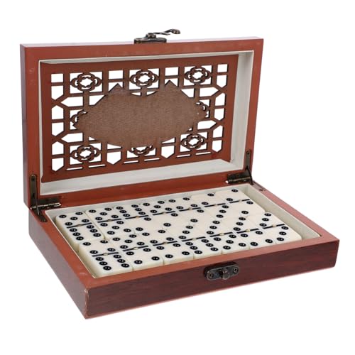 Garneck Retro Dominoes Spielset 1 Set Antike Domino Steine Für Freizeitspiele Geschenkidee Mit Dekorativer Box Ideal Für Partys Und Reisen Spiel Für Die Ganze Familie von Garneck