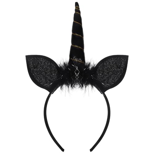 Garneck Einhorn Haarreif Schwarz Mit Horn Und Ohren - Haarschmuck Für Und Erwachsene - Ideal Für Einhorn Partys Kostüme Und Besondere Anlässe Bezauberndes Accessoire Für Jeden Garneck Einhorn Haarreif Schwarz Mit Horn Und Ohren - Haarschmuck Für Und Erwachsene - Ideal Für Einhorn Partys Kostüme Und Besondere Anlässe Bezauberndes Accessoire Für Jeden von Garneck