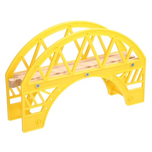 Garneck Eisenbahnspielzeug Modelleisenbahnbrücken Spielzeugbrücke Bahngleisteile Zubehör Für Den Zugtisch Szenenspielzeug Aus Holz Bahnbrückenpiergleis Brücke Hölzern von Garneck