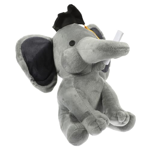 Garneck Elefant Puppe Abschluss Plüschtier Abschluss Elefant Elefant Plüschtiere Große Schulabschluss Elefant Puppe Abschluss Plüschelefant Süßer Absolvent Riesig Grau Pp von Garneck