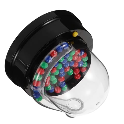 Garneck Elektrische Mini Lotteriemaschine mit Klaren Zahlen Tragbare Party Maschine für Familien und Freundespiele Langlebig aus Kunststoff Einfache Bedienung Transparentes Design von Garneck