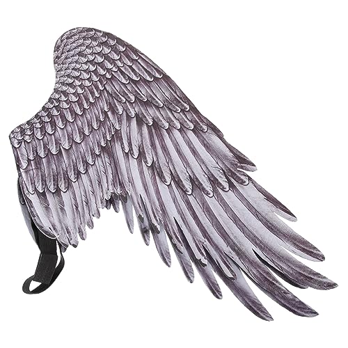 Garneck Engelsflügel Cosplay Kostüm für Damen Leichte Schwarze Flügel für Halloween Karneval und Bühnenaufführungen Requisite für Fotos und Kostümpartys von Garneck