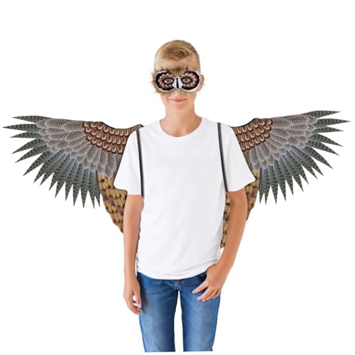 Garneck Eulen Kostüm Set Für - Halloween Verkleidung Mit Eulenflügeln Und Maske - Ideales Kostüm Für Fasching Und Karneval Tierkostüm Für Kostümparty Und Cosplay Garneck Eulen Kostüm Set Für - Halloween Verkleidung Mit Eulenflügeln Und Maske - Ideales Kostüm Für Fasching Und Karneval Tierkostüm Für Kostümparty Und Cosplay von Garneck