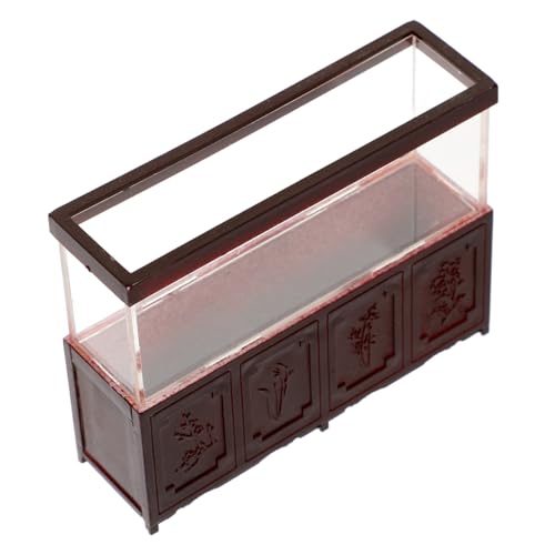 Garneck Fischtankmodellmaterial Dekorationen Mini -Fischtank Fischtankdekoration Bausatz gefälscht Miniaturdekoration Tiny Fish Tank Mini - Miniaturfischhandwerk Abs Dunkelbraun von Garneck