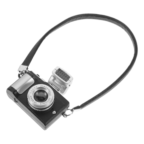 Garneck Fotografie Requisiten Puppenhaus Kameramodell Mini Puppen Kamera Für Mädchen Retro Mini Kameramodelle Mini Vintage Kamera Bar Tischkameramodell Kamerafigur Statue von Garneck