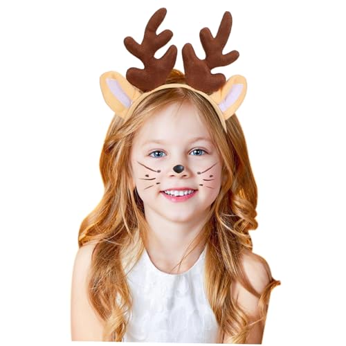 Garneck Geweih Stirnband Glitzernd Kunst Weihnachtsdekor Party Kopfschmuck Kleinkinder Kindergeweih Hirschgeweih Stirnband Bingo Rentier Stirnbänder Horn Elchstoff von Garneck