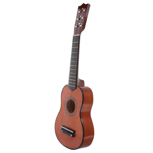 Garneck Gitarre aus Holz Akustisches Musikinstrument für Lernspielzeug zur Frühkindlichen Musikalischen Kaffee Farbe für Anfänger und Kleine Musikliebhaber von Garneck