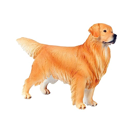 Garneck Golden Retriever Hundemodell Golden Retriever-Figur Welpe Hundefiguren Für Hundefigur Realistisch Simulierter Hund Hunde-tierfiguren Orange Plastik von Garneck