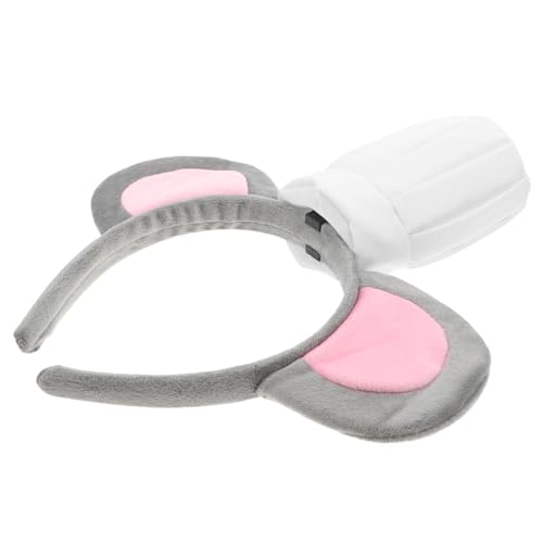 Garneck Graues äuseohren Stirnband Mit Weißer Kochmütze Lustiges Cartoon Kostü Zubehör Für Kindergeburtstagsfeiern Ideal Für Jungen Und ädchen Garneck Graues äuseohren Stirnband Mit Weißer Kochmütze Lustiges Cartoon Kostü Zubehör Für Kindergeburtstagsfeiern Ideal Für Jungen Und ädchen von Garneck