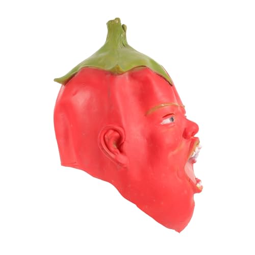 Garneck Gruselige Halloween aus Rot Chili Kopfbedeckung Kostüm Zubehör für Erwachsene und Maskerade Party Verkleidung Performance Requisit von Garneck