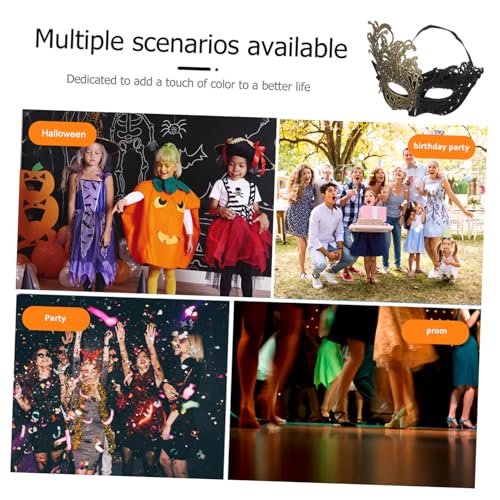 Garneck Halbe Spitzen-masquerade-maske Damen mit Elastischem Band Stilvolle Halbe Gesichtsmaske für Karneval Halloween und Maskenball Vielseitig Kombinierbar Schwarzgoldenes Design Garneck Halbe Spitzen-masquerade-maske Damen mit Elastischem Band Stilvolle Halbe Gesichtsmaske für Karneval Halloween und Maskenball Vielseitig Kombinierbar Schwarzgoldenes Design von Garneck