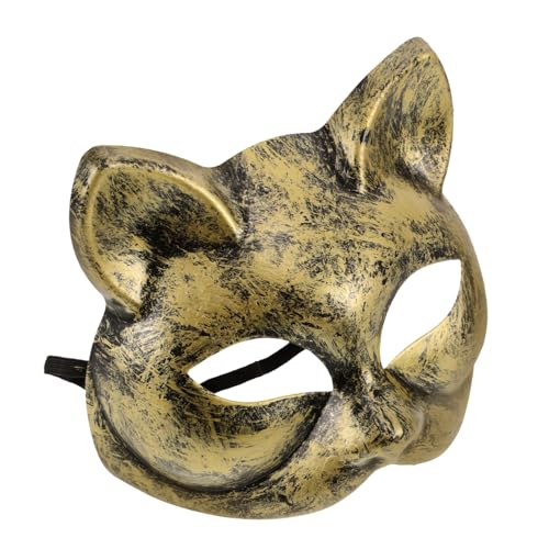 Garneck Halbgesichts Katzenmaske Vintage Goldfarben Zarte Party Maske mit Komfortablem Tragegefühl Stilvolles Tier Kostüm Accessoire für Halloween Maskenball und Cosplay Veranstaltungen Garneck Halbgesichts Katzenmaske Vintage Goldfarben Zarte Party Maske mit Komfortablem Tragegefühl Stilvolles Tier Kostüm Accessoire für Halloween Maskenball und Cosplay Veranstaltungen von Garneck