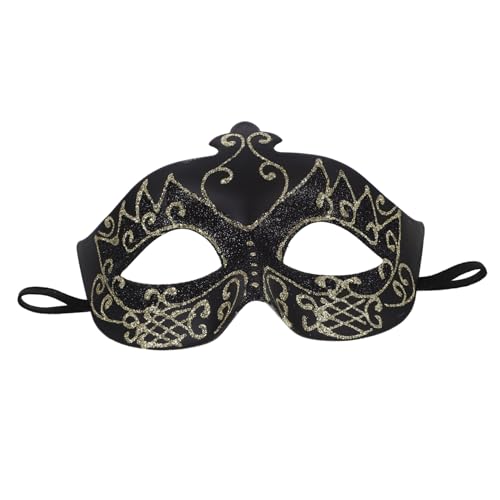 Garneck Halbgesichts Maske Herren Cosplay Maskerade Ball Maske mit Goldpulver Halbgesichtsdesign für Halloween Party Karneval Kostüm Elegant Stilvoll Garneck Halbgesichts Maske Herren Cosplay Maskerade Ball Maske mit Goldpulver Halbgesichtsdesign für Halloween Party Karneval Kostüm Elegant Stilvoll von Garneck