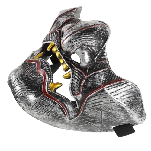 Garneck Halbgesichts Samurai Maske für Halloween Cosplay Dämonen Gesichtsabdeckung Robustem mit Realistischen Details für Kostümpartys und Thematische Events Garneck Halbgesichts Samurai Maske für Halloween Cosplay Dämonen Gesichtsabdeckung Robustem mit Realistischen Details für Kostümpartys und Thematische Events von Garneck