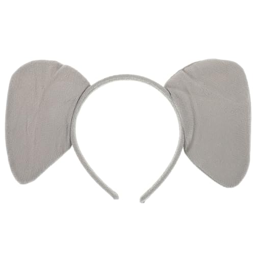 Garneck Halloween Elefantenohren Haarreifen Für Frauen – Graues Tierohr-Stirnband Mit Hörnern Für Cosplay Und Verkleidung – Ideal Für Elefantenkostüme Und Karneval von Garneck