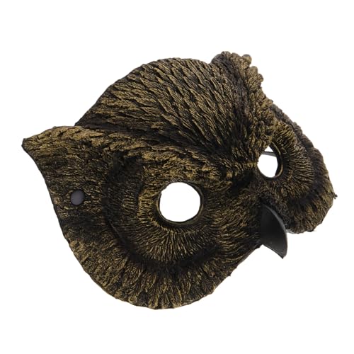 Garneck Halloween Eulenmaske für Erwachsene Realistische PU Schaumstoff Maske Gold Festival und Halloween Party Tiergesichtsmaske Dekoratives Cosplay Accessoire für Frauen Garneck Halloween Eulenmaske für Erwachsene Realistische PU Schaumstoff Maske Gold Festival und Halloween Party Tiergesichtsmaske Dekoratives Cosplay Accessoire für Frauen von Garneck