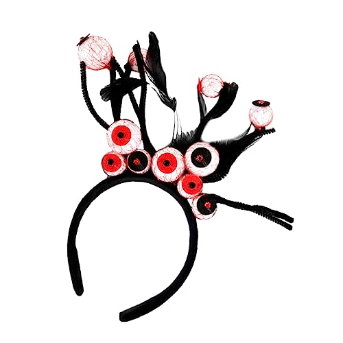Garneck Halloween Filz Augen Stirnband Gruseliges Einstellbares Haarband für Damen Herren Mädchen und Perfektes Kostümzubehör für Halloween Karneval und Cosplay Partys von Garneck