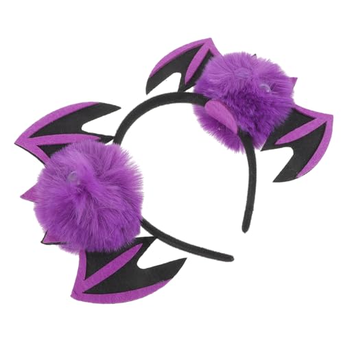 Garneck Halloween Fledermaus Haarreif Lustiges Teufel Kopfschmuck Accessoire für Halloween Kostümpartys Cosplay und Festivals Weichem Bequeme Vielseitig Einsetzbar von Garneck