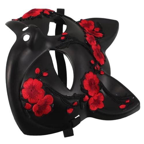 Garneck Fuchs-halbgesichtsmaske Aus Kunststoff Katzengesichtsabdeckung Für Halloween Partys Cosplay Maskerade Karnevalsdekoration Für Erwachsene Leicht Und Wiederverwendbar von Garneck
