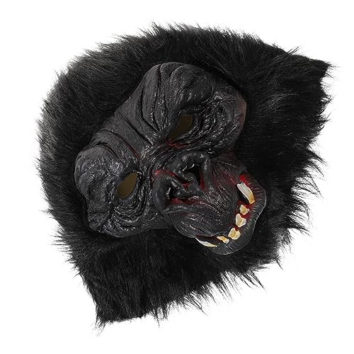 Garneck Halloween Gorilla Kopfmaske Party Maske Cosplay Requisite Tiermaske für Halloween Karneval Fasching Verkleidung Erwachsene und Jugendliche von Garneck