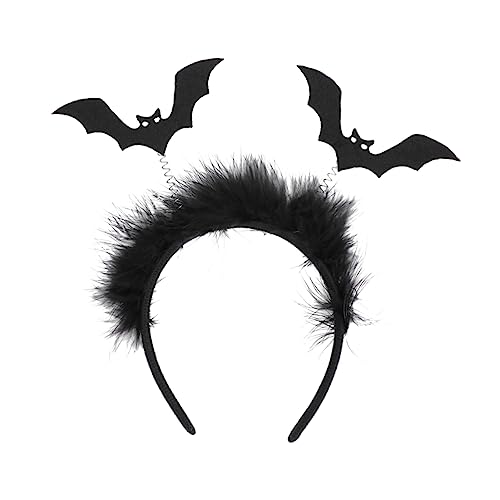 Garneck Halloween Haarreif Fledermaus Kopfschmuck Horror Party Accessoire für Damen Mädchen Festlicher Halloween Headpiece für Karneval Cosplay von Garneck