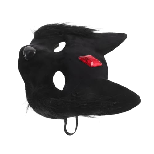 Garneck Halloween Halbgesichts Plüsch Tiermaske Wiederverwendbar Langlebig Leicht zu Reinigen Mysterisches Design Für Halloween Party Cosplay Erwachsene Garneck Halloween Halbgesichts Plüsch Tiermaske Wiederverwendbar Langlebig Leicht zu Reinigen Mysterisches Design Für Halloween Party Cosplay Erwachsene von Garneck