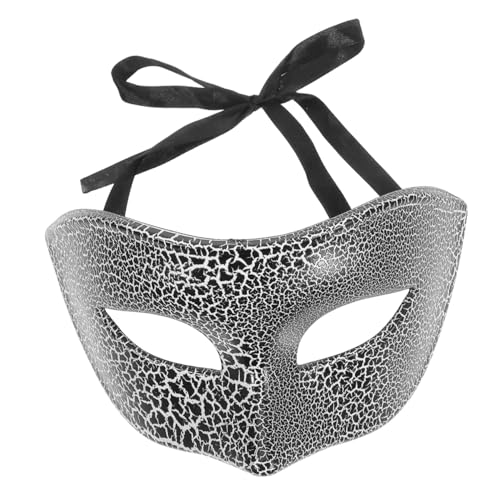 Garneck Halloween Halbmaske mit Riss design Halbes Gesicht Bequeme Masquerade Gesichtsabdeckung für Erwachsene Vielseitige Festliche Cosplay party Zubehör von Garneck