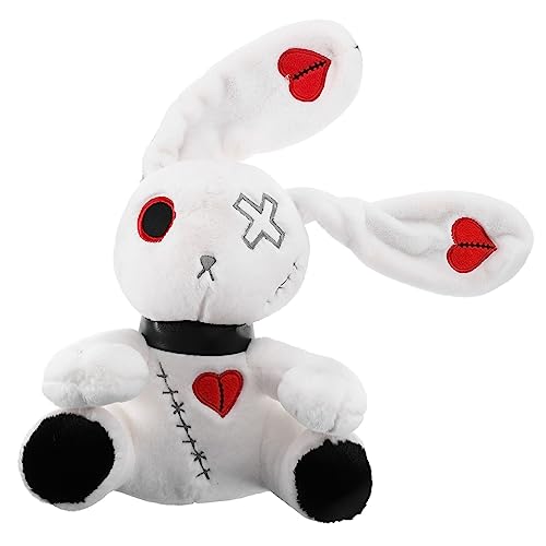 Garneck Halloween Hasenplüsch mit Großen Ohren Lustiges Stofftier für Deko und für Halloween Feiern Wohnaccessoire von Garneck