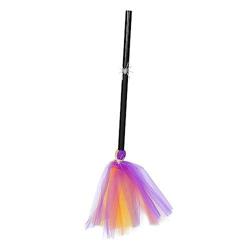 Garneck Halloween Hexenbesen Requisit Bunter Besen für Halloween Party Dekoration und Cosplay Passendes Accessoire für Kostüm und Maskerade für Gruselige Atmosphäre Garneck Halloween Hexenbesen Requisit Bunter Besen für Halloween Party Dekoration und Cosplay Passendes Accessoire für Kostüm und Maskerade für Gruselige Atmosphäre von Garneck