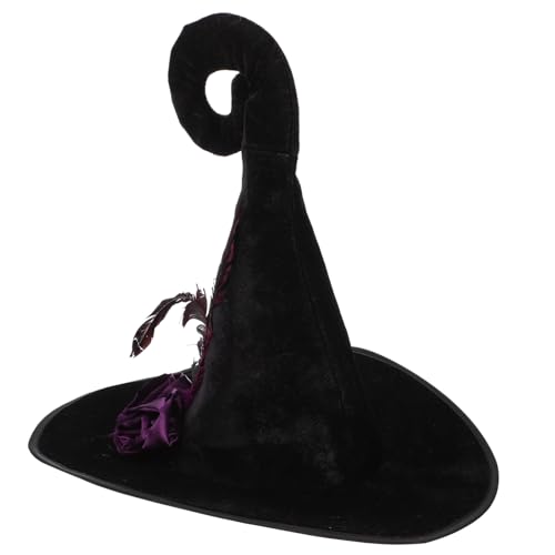 Garneck Halloween Hexenhut Damen Cosplay mit Gebogenem Schwarzer Hexenhut für Party Dekoration und Rollenspiel Leichtes Material Klassisches Halloween Kostüm Zubehör Garneck Halloween Hexenhut Damen Cosplay mit Gebogenem Schwarzer Hexenhut für Party Dekoration und Rollenspiel Leichtes Material Klassisches Halloween Kostüm Zubehör von Garneck