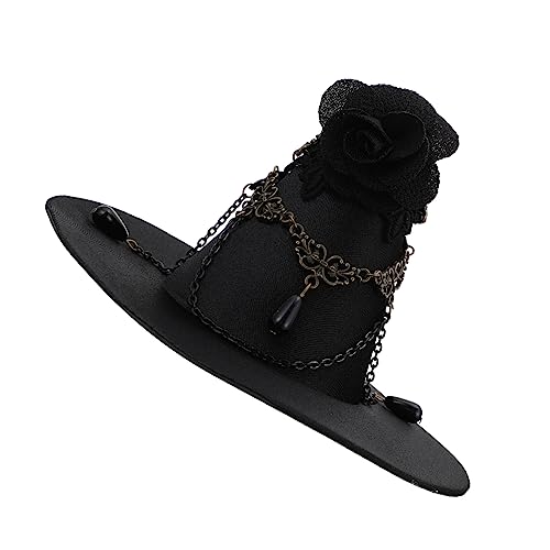 Garneck Halloween Hexenhut Verformbar Spitz Halloween Kostüm Accessoire für Damen Party Karneval Cosplay Performance Festlicher Haarschmuck von Garneck