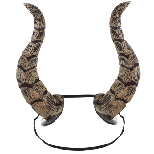 Garneck Halloween Horn Stirnband Simulation Antilope Horn Hoop Tier Cosplay Kopfbedeckung Für Halloween Weihnachtsfeier von Garneck
