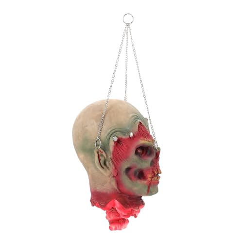 Garneck Halloween Kopf Hängedeko Realistische Gruselige Körperteil Requisite Vinyl Material Langlebig Spukhaus Party Dekoration von Garneck