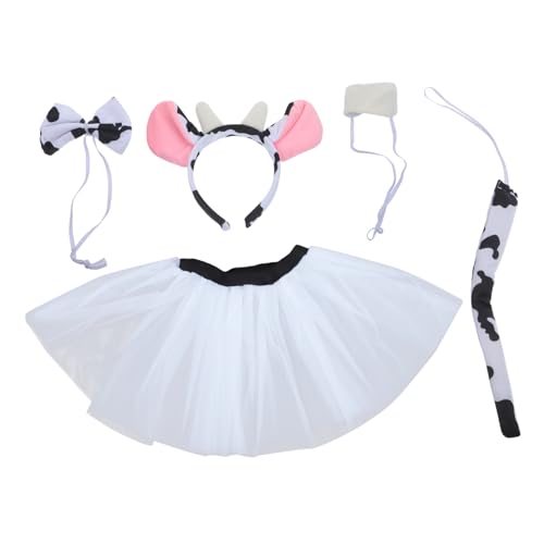 Garneck Halloween Kuhkostüm Teilig Animal Cosplay Outfit mit Flauschigen Ohren Kopfband und Rock für Tiermotto Partys und Kostüm Events Garneck Halloween Kuhkostüm Teilig Animal Cosplay Outfit mit Flauschigen Ohren Kopfband und Rock für Tiermotto Partys und Kostüm Events von Garneck
