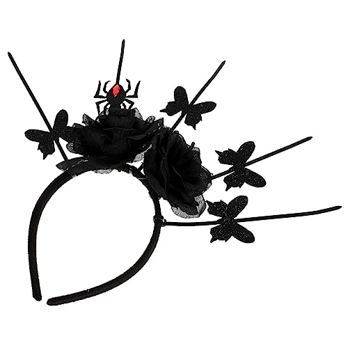 Garneck Halloween Spider Headband mit Schwarzer Gothisches Haaraccessoire Komfortables Stirnband für Damen und Mädchen für Halloween Kostüm und Party von Garneck