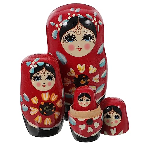 Garneck Handbemalte Russische Holz Teiliges Nesting Dolls Pädagogisches Lernspielzeug für Handgefertigt Dekorativ Geeignet von Garneck
