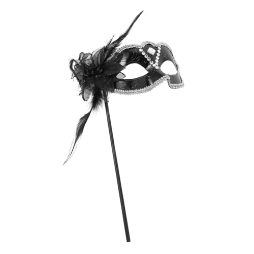 Garneck Handheld Maske mit für Maskenball Halloween und Karneval Kostümzubehör für Frauen und Mädchen für Bühnenauftritte und Feiern von Garneck