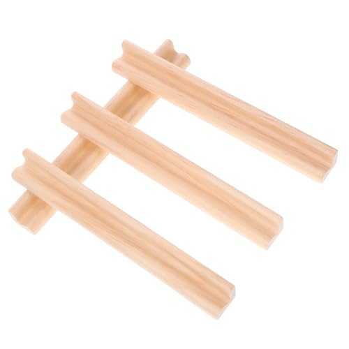 Garneck Holz Buchstaben-Fliesenständer Set - 4 Stück Perfekt Für Domino Spiele Kreative Deko Und Als Spielstein Halter Für Züge Und Keramikfliesen von Garneck