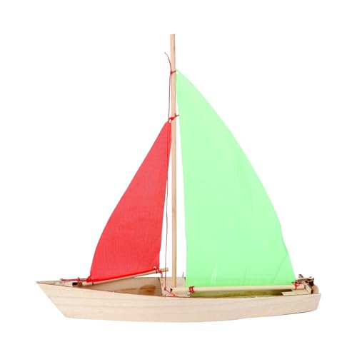 Garneck Holz Segelboot Bausatz DIY Holzboot Handgefertigt zum Zusammenbauen Fördert Feinmotorik und Kreativität Langlebiges Holzmaterial für Jungen und Mädchen Farben Zufällige Farbe von Garneck
