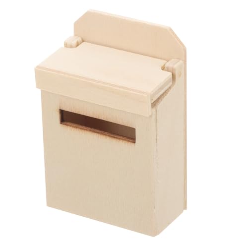 Garneck Holzbriefkasten für Puppenhaus Retro Stil Mini House Mailbox die Gestaltung von Kinderzimmern und DIY Projekten aus Hochwertigem Holz Sicher von Garneck