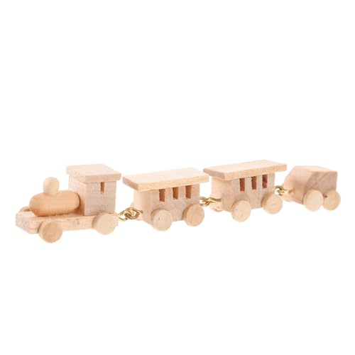Garneck Holzeisenbahn Für Puppenhaus Dekoration Sicheres Und Kreatives Holzspielzeug Für Für Jungen von Garneck