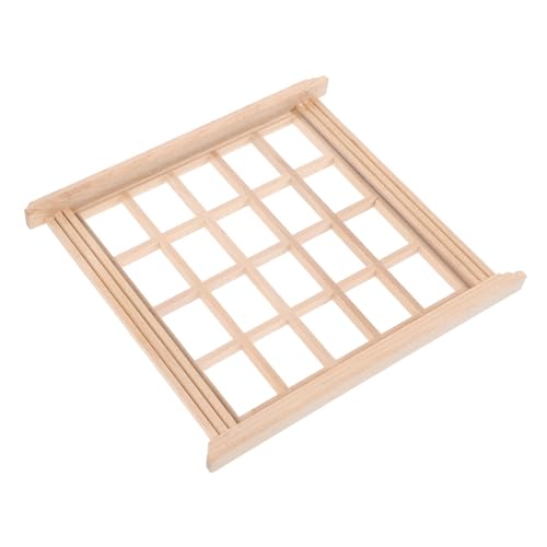 Garneck Holzfensterrahmen mit Scheiben Robustes Puppenhaus Fenster Modell Realistische Fensterdekoration für DIY Puppenhaus Langlebig und Bruchsicher von Garneck
